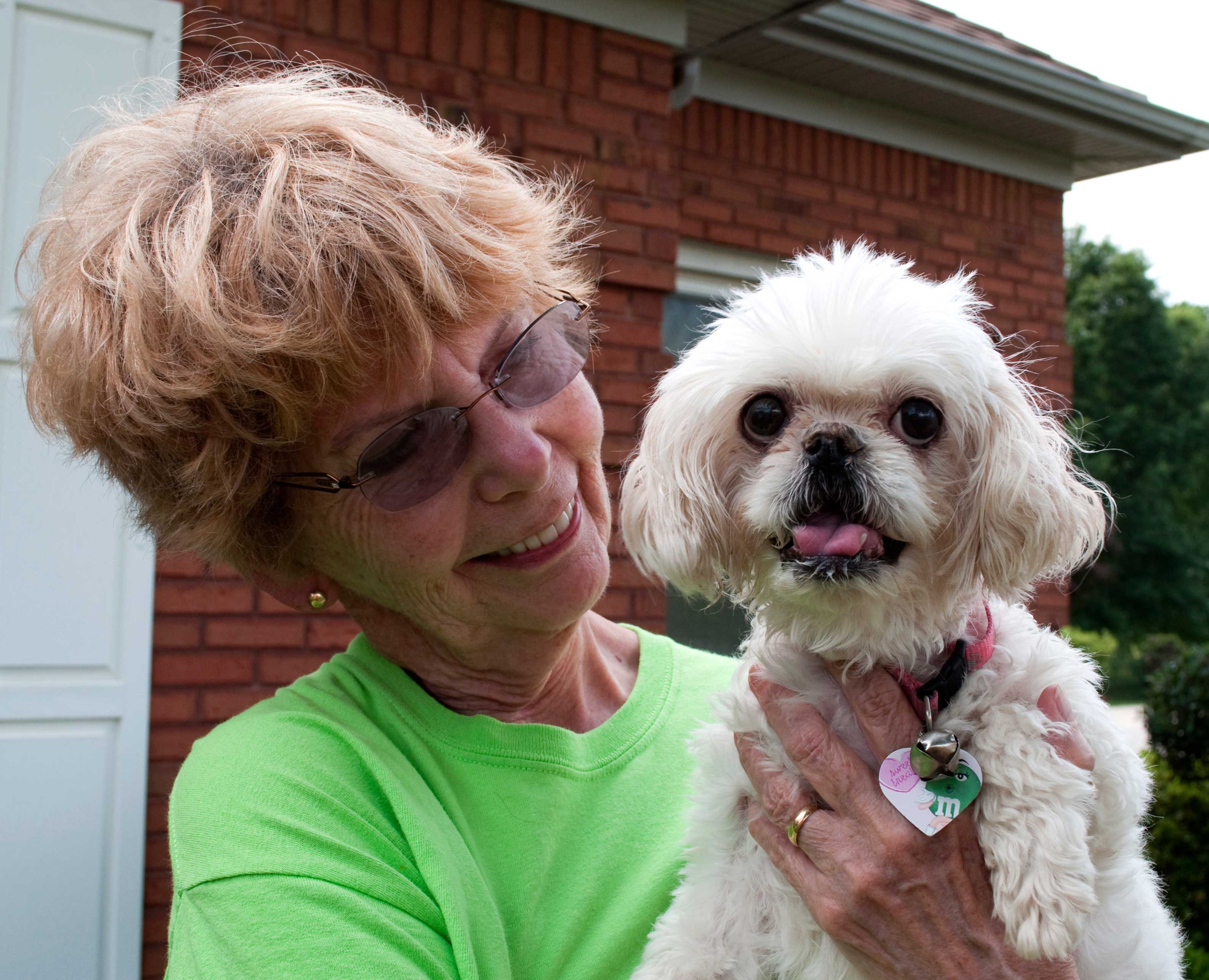 Lulu with her foster mom